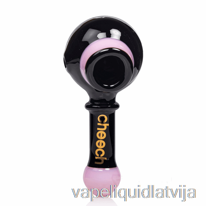 Vaigu Stikla Dual Spoon Pipe Melns / Rozā Vape šķidrums